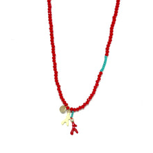 Load image into Gallery viewer, Red Beads Necklace,Coral Charms Necklace,,Red Anklet,Coral Charms Anklet
