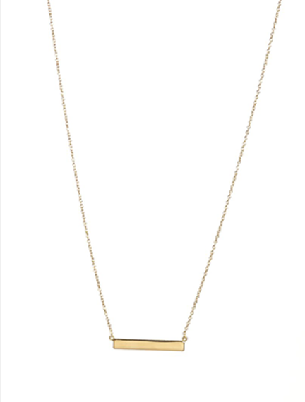 Gold Bar Necklace - Topaz Jewelry