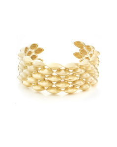 Brushed Gold Cuff - Topaz Jewelry
