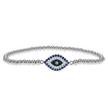 Load image into Gallery viewer, Evil Eye Stretch Bracelet - Topaz Jewelry