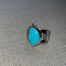 Load image into Gallery viewer, Sterling Silver Turquoise Ring,Gemstone Ring,Handmade Turquoise Ring,Topaz Jewelry
