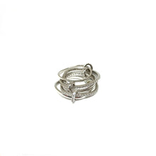 Load image into Gallery viewer, Multi Band Rings Link With Connectors,Stackable Silver Ring,Topaz Jewelry
