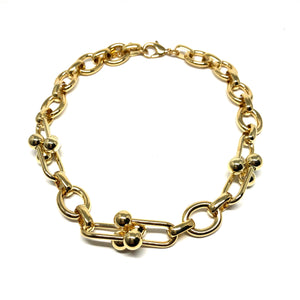 Gold Statement Necklace,Hardware Link Necklace - Topaz Jewelry