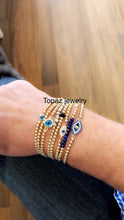 Load image into Gallery viewer, Evil Eye Stretch Bracelet - Topaz Jewelry