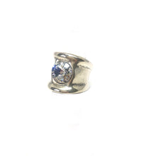 Load image into Gallery viewer, Silver Statement Ring,Swarovski Crystal Statement Ring,Topaz Jewelry