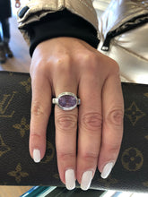 Load image into Gallery viewer, Sterling Silver Oval Amethyst Ring - Topaz Jewelry