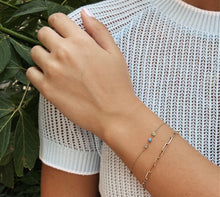 Load image into Gallery viewer, 10K Solid Gold Evil Eye Bracelet,Topaz Jewelry