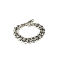 Load image into Gallery viewer, Silver Chunky Bracelet,Silver Curb Chain Bracelet,Topaz Jewelry
