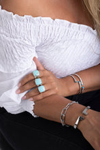 Load image into Gallery viewer, Turquoise Ring ,Sterling Silver Turquoise Ring,Square Gemstone Ring,Hammered Turquoise Ring,- Topaz Jewelry