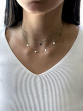 Load image into Gallery viewer, 10K White Gold Disc Necklace, Five Disc Necklace - Topaz Jewelry