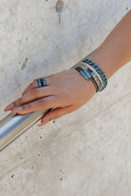 Load image into Gallery viewer, Black Aqua Pave Stack Ring - Topaz Jewelry