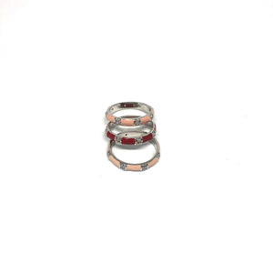 Thin Enamel Rings,Colorful Enamel Ring,Stackable Enamel Ring,Topaz Jewelry