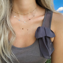 Load image into Gallery viewer, 10K Solid Gold Disc Necklace, Five Disc Necklace - Topaz Jewelry