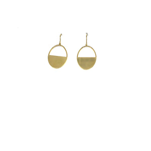 Gold Oval Earrings,10K Gold Earrings - Topaz Jewelry
