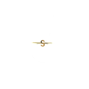 Personalize Gold Rings,Gold S Initial Ring - Topaz  Jewelry