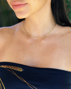 10K Gold Paperclip Chain - Topaz Jewelry