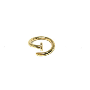 10K Solid Gold Nail Ring,Gold Nail Ring,Open Nail Ring