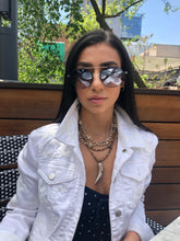 Load image into Gallery viewer, Sandalwood Horn Necklace - Topaz Custom Jewelry