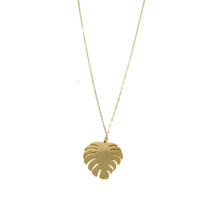 Load image into Gallery viewer, Leaf Necklace,Monstera Leaf Necklace - Topaz Jewelry