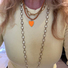 Load image into Gallery viewer, Stainless Steel Link Chain Necklace, Orange Box Chain,Topaz Jewelry
