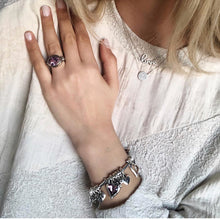 Load image into Gallery viewer, Sterling Silver Oval Amethyst Ring - Topaz Jewelry