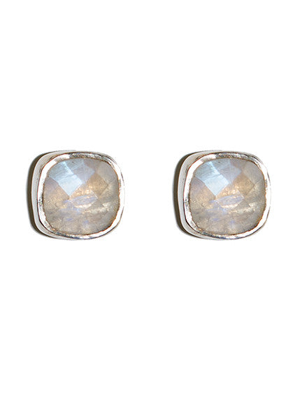 Square Moonstone Earrings - Topaz Jewelry