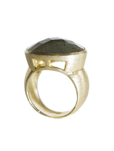 Labradorite oval ring - Topaz Jewelry