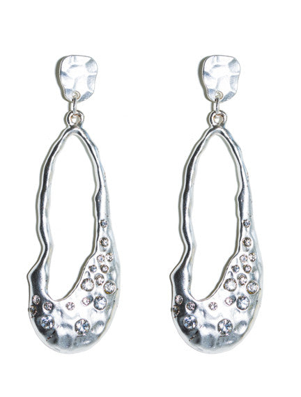 Textured Silver Earrings - Topaz Jewelry