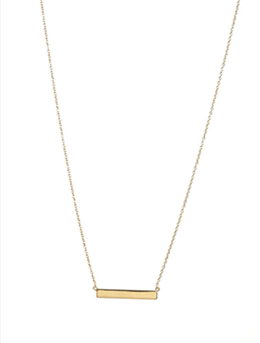 Gold Bar Necklace - Topaz Jewelry