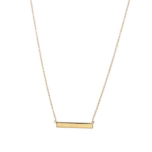 Gold Bar Necklace - Topaz Jewelry