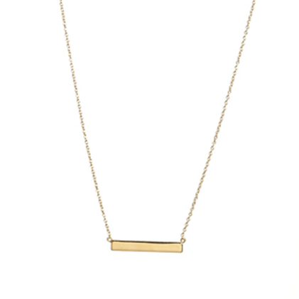 Gold Bar Necklace - Topaz Jewelry