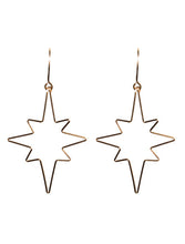 Load image into Gallery viewer, Open Star Gold Vermeil Light Weight Earrings - Topaz Jewelry
