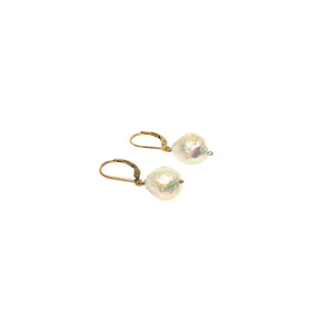 Pearl Earrings,Classic Pearl Earrings,Leaverback Pearl Earrings,Topaz Jewelry
