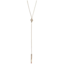 Load image into Gallery viewer, Hamsa Lariat Necklace - Topaz Jewelry
