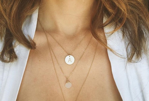 Initial E Necklace - Topaz Jewelry
