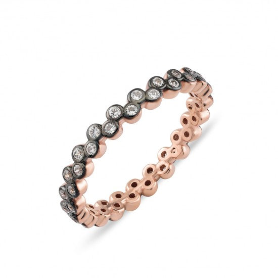 Rose Gold Crystal Ring - Topaz Custom Jewelry