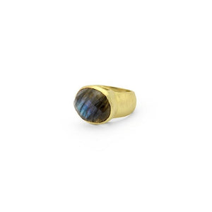 Labradorite oval ring - Topaz Jewelry