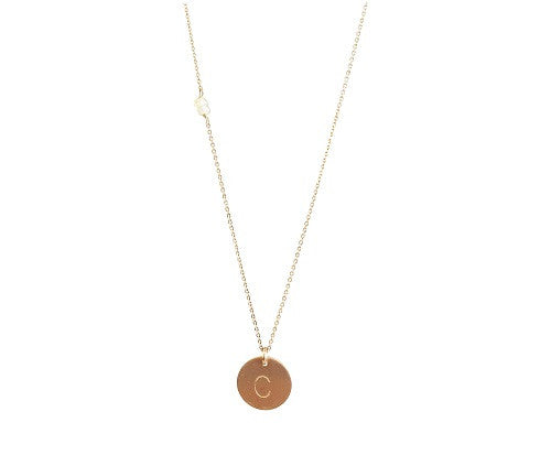 Initial C Necklace - Topaz Jewelry