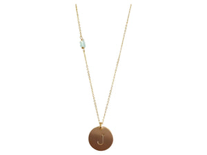 Initial J Necklace - Topaz Jewelry