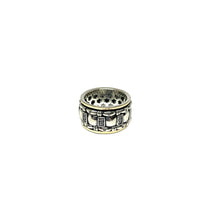 Load image into Gallery viewer, Meditation Ring,Spinner Ring,Sterling Silver Ring,9K Gold Spinner Ring, Topaz Jewelry 
