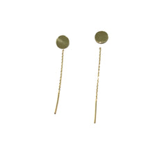 Load image into Gallery viewer, 10K Gold Threaders ,10K Gold Disc Threaders Earrings - Topaz Jewelry
