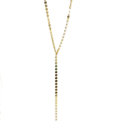 Disc Lariat Necklace,Dot Lariat Necklace - Topaz Jewelry