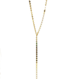 Disc Lariat Necklace,Dot Lariat Necklace - Topaz Jewelry