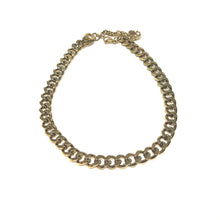 Load image into Gallery viewer, Gold Stainless Steel Cuban Choker Necklace, Wrap Gold Cuban Chain Bracelet, Topaz Jewelry
