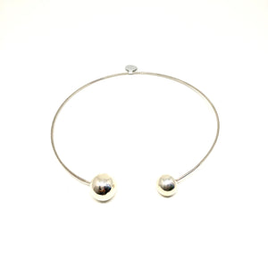 Silver Ball Choker - Topaz Jewelry