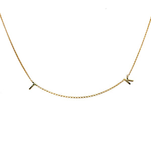 Tiny Floating Initial Necklace - Topaz Custom Jewelry