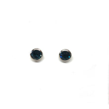 Load image into Gallery viewer, Blue Swarovski Crystal Stud Earrings,Blue Crystal Post Earrings,Everyday Post Earrings,Topaz Jewelry
