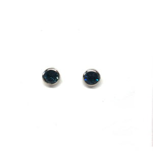 Blue Swarovski Crystal Stud Earrings,Blue Crystal Post Earrings,Everyday Post Earrings,Topaz Jewelry