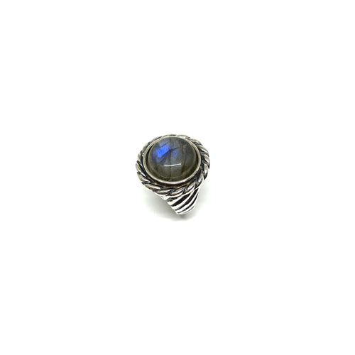 Twisted Cable Labradorite Ring - Topaz Jewelry