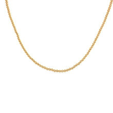 Load image into Gallery viewer, 14K Gold Filled 3 mm Beads Necklace, Gold Balls Short Necklace, Topaz Jewelry
